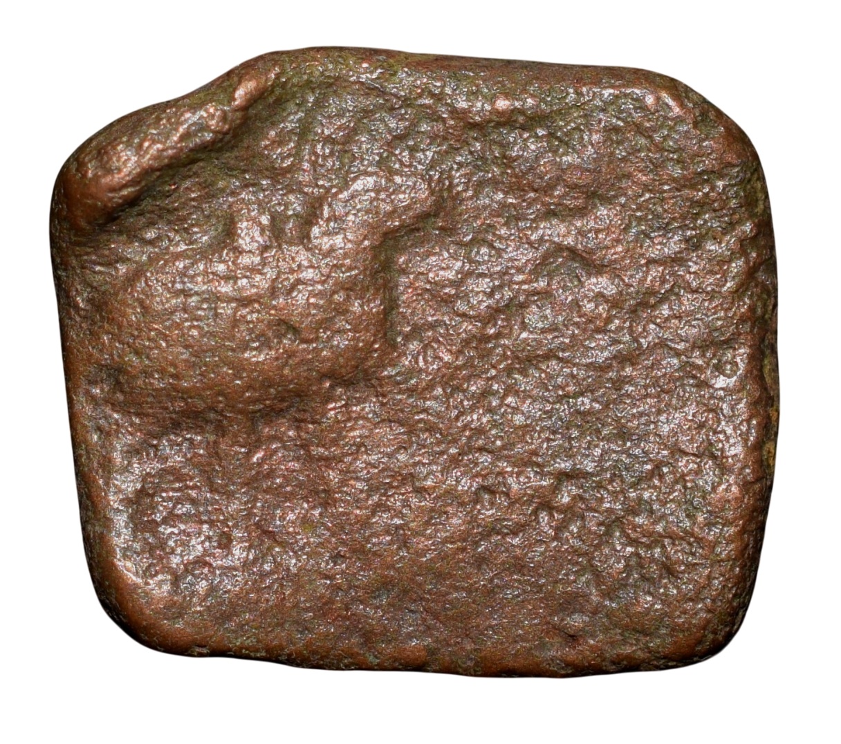 Copper coin of Ancient Ujjaini (2nd Cen. BC) with Bull facing right