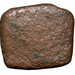 Alternative view of Copper coin of Ancient Ujjaini (2nd Cen. BC) with Bull facing right