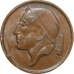 Bronze 50 Centimes of Belgium Country (AD 1964) with A Miner