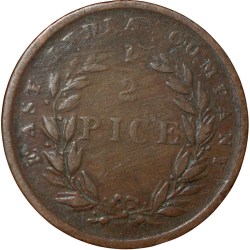 Alternative view of Copper 1/2 Pice of Queen Victoria - East India Company (AD 1853) of Calcutta Mint