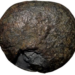 Alternative view of Black mixed bell metal Cast Copper from Vidarbha(4th - 3rd Cen. BC) Tiscali above Lion walking Right Ext. Rare