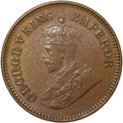 Bronze 1/2 Pice of George V (AD 1936) of Calcutta Mint About UNC Scarce