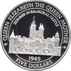 Alternative view of 1995 Silver Proof 5 Dollars Belize Silver Unique and Rare