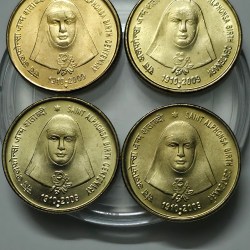 5 Rs Saint Alphonso Birth Centenary Mumbai Mint Coin Bunc