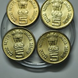 Alternative view of 5 Rs Saint Alphonso Birth Centenary Mumbai Mint Coin Bunc