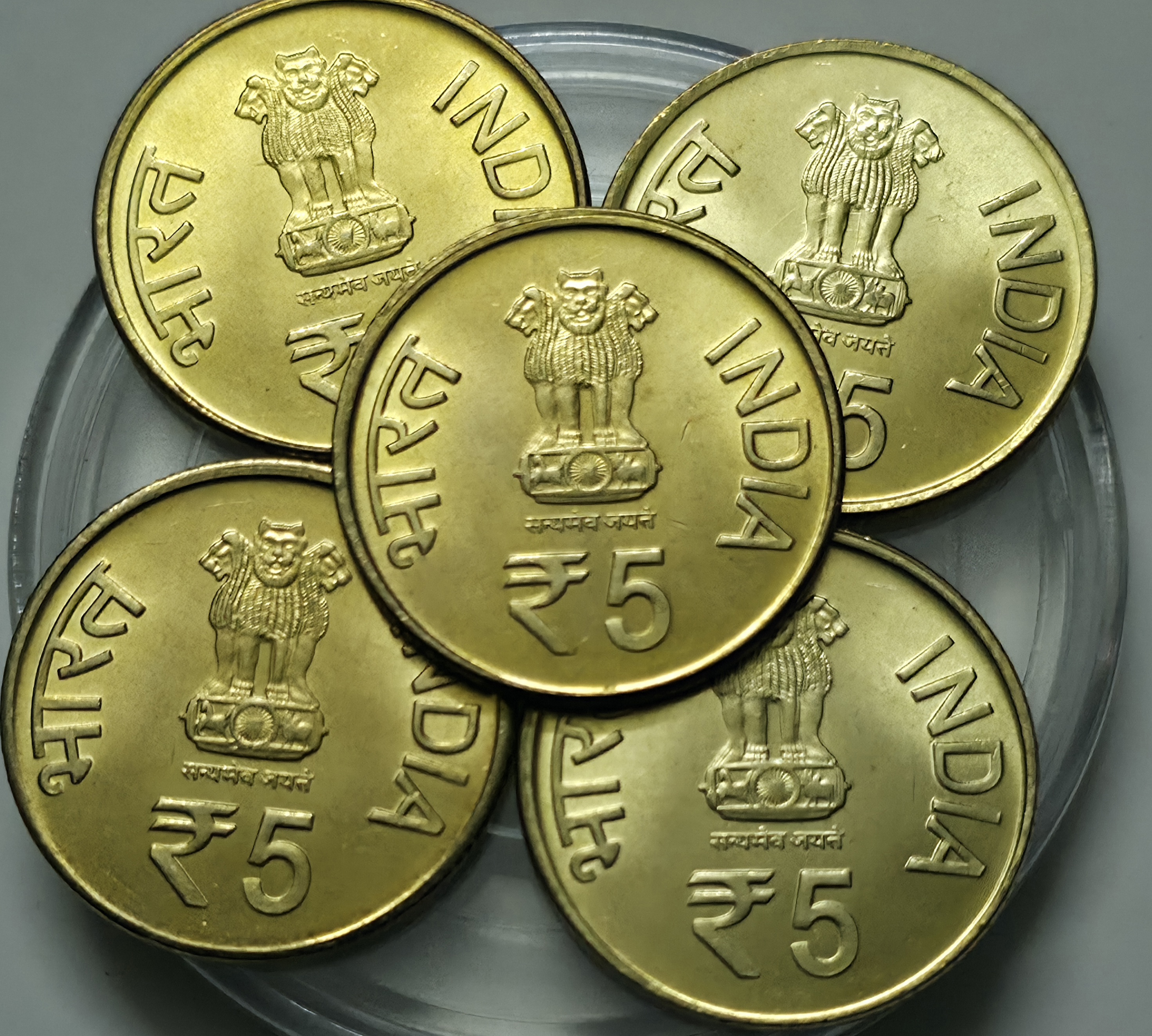 5 Rs Shri Mata Vaishno Devi Shrine Board Mumbai Mint Coin Unc - Image 2