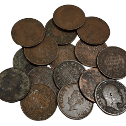 British India Copper ONE QUARTER ANNA Mixed Lot of 16 Coins are in Collectable Grades.