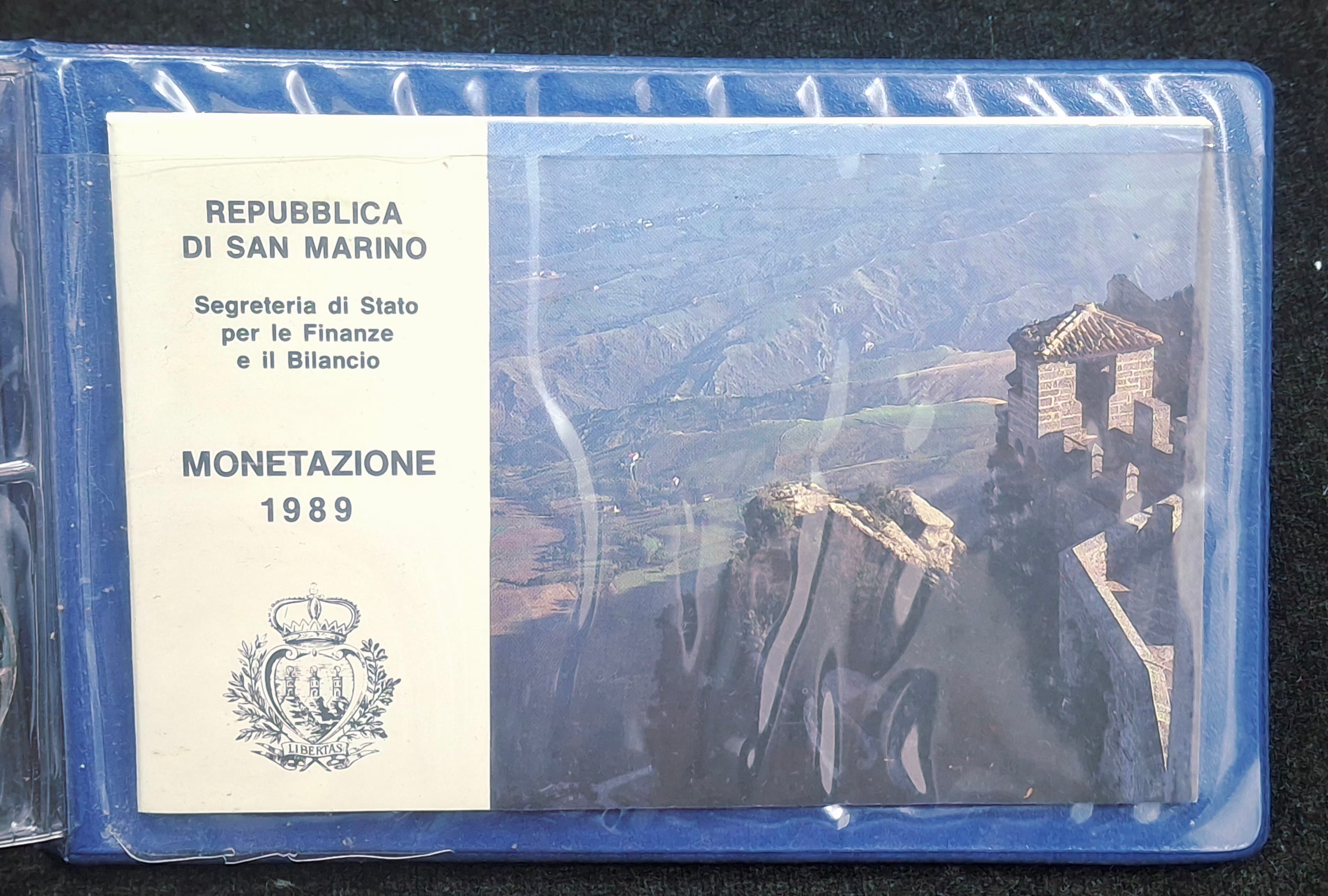 1989 Italy SAN MARINO complete set 10 COINS UNC with silver in official folder silver coin weight Silver (.835) Weight 14.6 g - Image 8