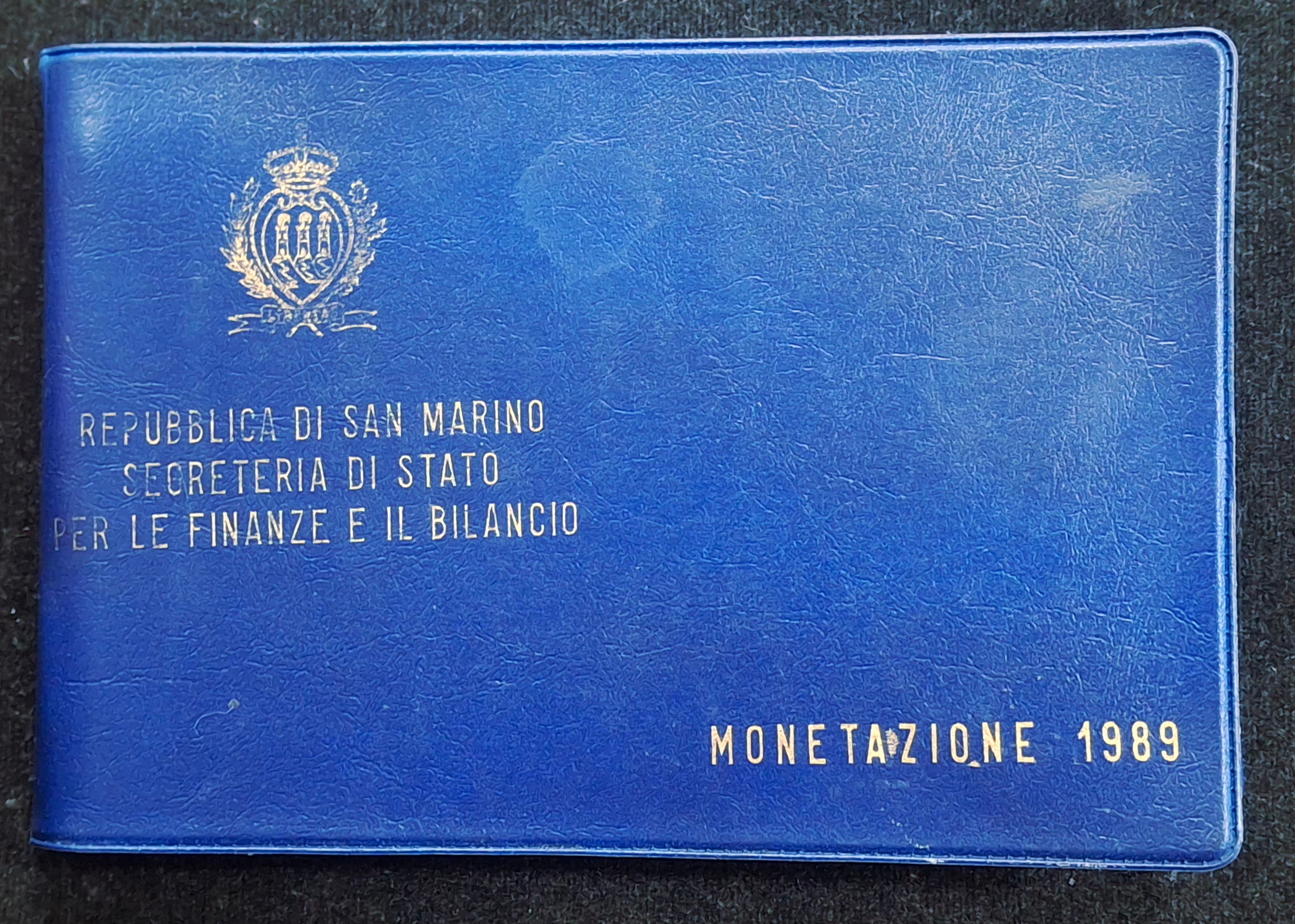 1989 Italy SAN MARINO complete set 10 COINS UNC with silver in official folder silver coin weight Silver (.835) Weight 14.6 g - Image 9