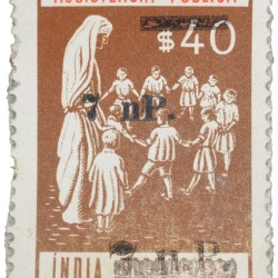 Postal Stamp of India Portugues - Assistencia Publica Cancelled and Over Printed Brown 7 New Paise by GOI, Mint Un-Used as per Image.
