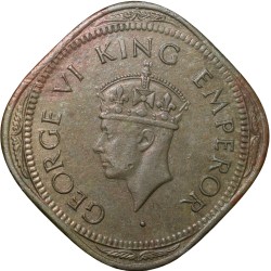 Copper-Nickel 2 Annas of George VI (AD 1946) of Bombay Mint Scarce