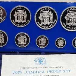 Alternative view of JAMAICA SILVER PROOF COIN YEAR SET 1976 BY FRANKLIN MINT FRANKLIN MINT