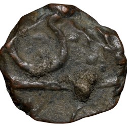 Copper Paisa of Muhiabad Poona Mint of Maratha Confederacy(17th-18th Cen. AD) with Nagfani/Cobra