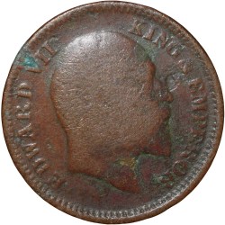 Copper 1/2 Pice of Edward VII (AD 1906) of Calcutta Mint Scarce