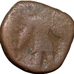 Copper coin of Vasudev(AD 190-230) of Kushan Dynasty Ardoksho Deity Type