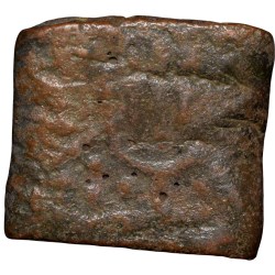 Copper Paisa of Hyderabad Feudatory 'Basmatnagar'(18th Cen. AD) with Palm - Hand Scarce