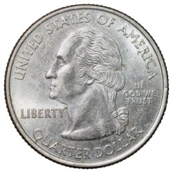 Alternative view of Nickel 1/4 Dollar of United States of America (AD 2008) Commemorative Issue 'Hawaii' About UNC Grade