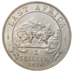 Copper-Nickel 1 Shilling of King George VI (AD 1950) of East Africa Beautiful Grade Rare