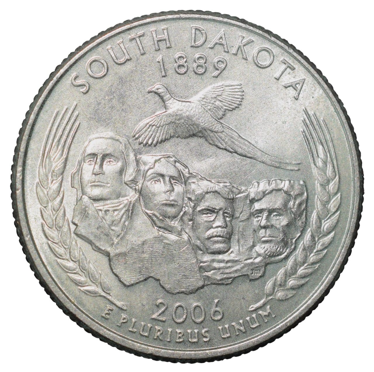 Nickel 1/4 Dollar of United States of America (AD 2006) Commemorative Issue 'South Dakota' State UNC