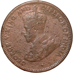 Bronze 1/4 Cent of George V (AD1916) of Straits Settelements Scarce