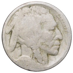 Alternative view of Copper-Nickel 5 Cents of USA (19th Cen. AD) with Standing American Bison Rare