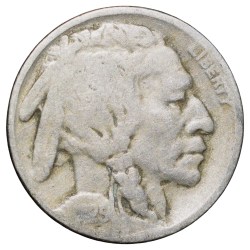 Copper-Nickel 5 Cents of USA (AD 1925) with Standing American Bison Rare