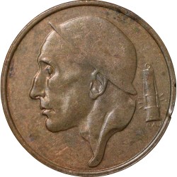 Bronze 50 Centimes of Belgium Country (AD 1994) with A Miner