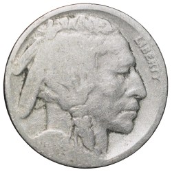 Copper-Nickel 5 Cents of USA (AD 1934) with Standing American Bison Rare