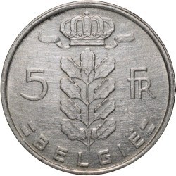 Alternative view of Copper-Nickel 5 Francs of Belgium (AD 1978) with Head of Ceres