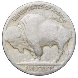 Alternative view of Copper-Nickel 5 Cents of USA (AD 1926) with Standing American Bison Rare