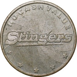 Alternative view of Nickel Token from America 'Stingers' (19th Cen. AD) with Honey Bee