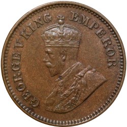 Bronze 1/2 Pice of George V (AD 1936) of Calcutta Mint Beautiful Grade