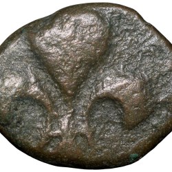 Copper Doudou of INDO-FRENCH (AD 1720-1835) with Fleur-de-lis