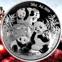 10 YUAN China Panda Pure Silver Issue Very Unique and Rare 2025 Latest Limited Strike