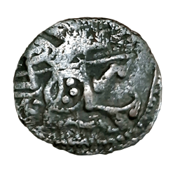 Alternative view of Ancient India HINDU SHAHI Silver JITAL Weight= 3.5g Approx SAMANTADEVA (C.850-1,000 AD) in Collectable Grade.