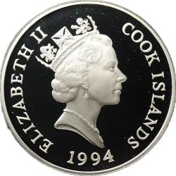 Alternative view of 20 Dollars Queen Elizabeth II 1936 Queen Mother and Daughters Cook Islands