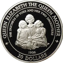 20 Dollars Queen Elizabeth II 1936 Queen Mother and Daughters Cook Islands