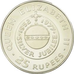 25 Rupees Silver Jubilee Proof Issue Silver Republic of Seychelles Unique and Rare