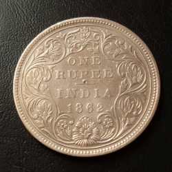 Alternative view of VICTORIA QUEEN 👑👑 YEAR. 1862 Dot variety 1862+10 dots=1872 year. WEIGHT 11.5 GM ORIGINAL GAUARANTEE EXCELLENT CONDITION