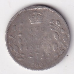 Two Annas 1904 King Edward Silver Coin