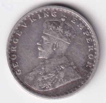 Two Annas 1916 George V King Silver Coin Ex Rare - Image 2