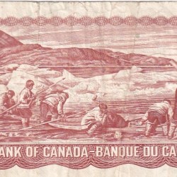 Alternative view of 2 Dollars 1974 Canada Very Fine Note #1
