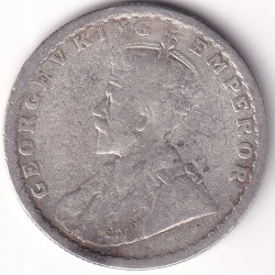 Alternative view of Half Rupee 1919 King George V Silver Coin Rare