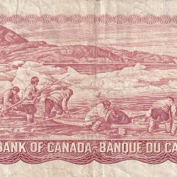 Alternative view of 2 Dollars 1974 Canada Very Fine Note #2