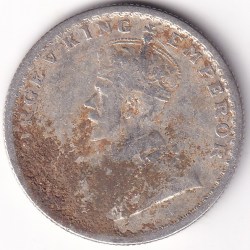 Alternative view of Half Rupee 1925 King George V Silver Coin Rare