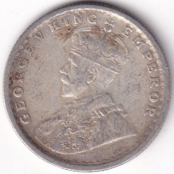 Alternative view of Half Rupee 1934 King George V Silver Coin Rare