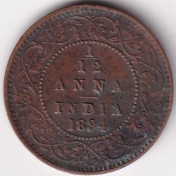 British India Victoria 1/12 Anna 1894 Coin