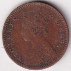 Alternative view of British India Victoria 1/12 Anna 1899 Coin
