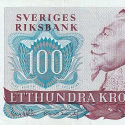 SWEDEN 100 KRONOR (GUSTAV II ADOLF 1611-1632 ) HIGH GREAT ALL MOST UNC BANK NOTE