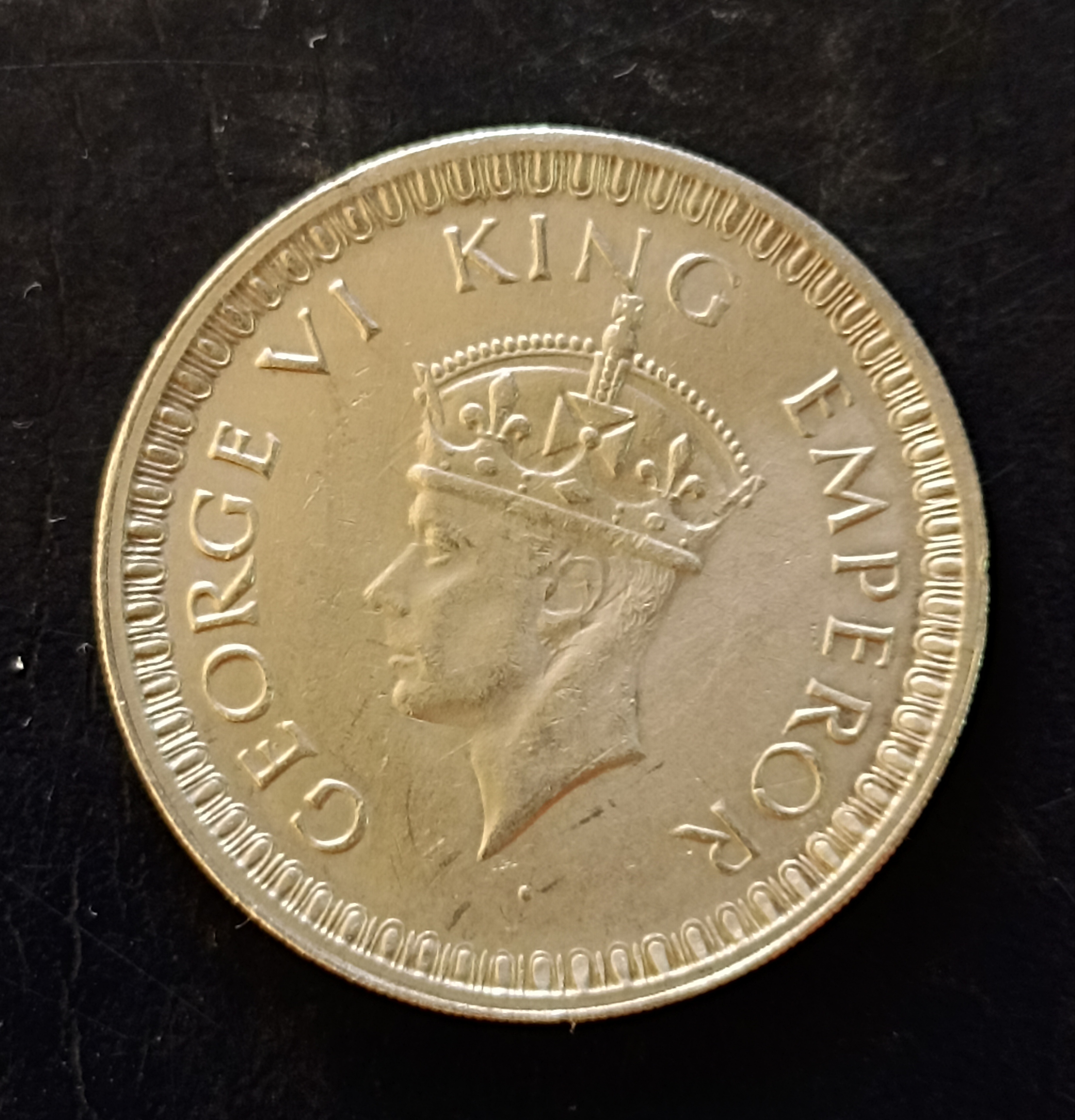 Silver British India King and emperor George vi Denominaton 1₹ Year 1842 Same and similar piece is available - Image 2